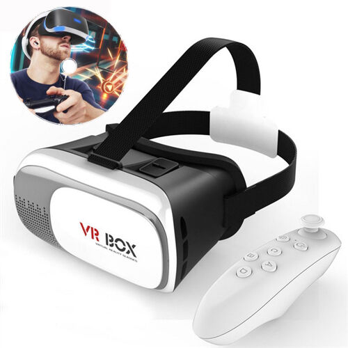 عینک واقعیت مجازی VR Box 2 به همراه دسته بلوتوث و پکیج بازی ها و فیلم ها