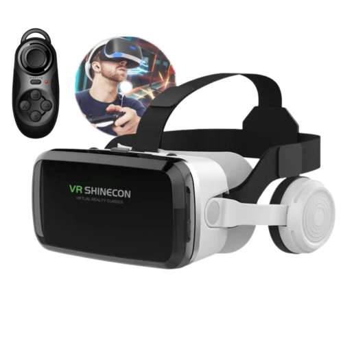 عینک واقعیت مجازی شاینکن VR Shinecon G04BS به همراه کنترل بلوتوث و پکیج بازی ها و فیلم ها