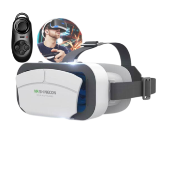 عینک واقعیت مجازی شاینکن VR Shinecon G12 به همراه کنترل بلوتوث و پکیج بازی ها و فیلم ها