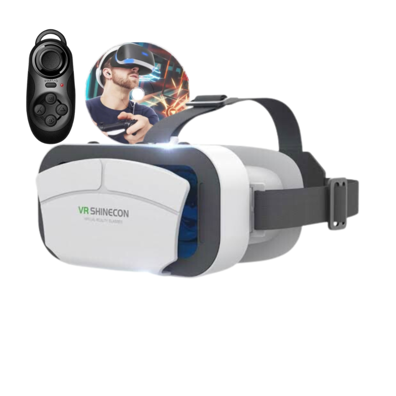 عینک واقعیت مجازی شاینکن VR Shinecon G12 به همراه کنترل بلوتوث و پکیج بازی ها و فیلم ها gallery0
