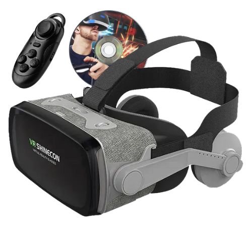 هدست واقعیت مجازی شاینکن VR Shinecon G07E به همراه کنترل بلوتوث ( دسته بازی ) و پکیج بازی‌ها و فیلم‌های واقعیت مجازی VR