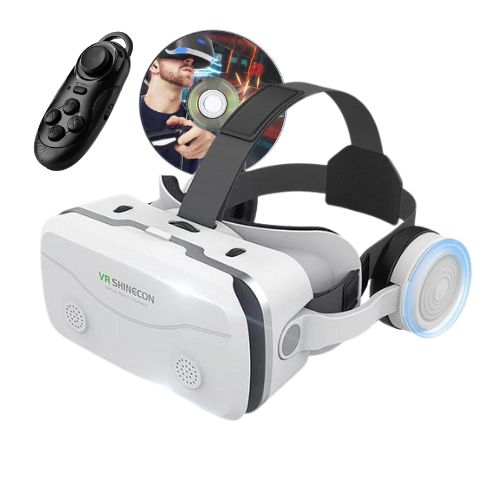 هدست واقعیت مجازی شاینکن VR Shinecon G15E به همراه ریموت کنترل بلوتوث ( دسته بازی ) و پکیج بازی‌ها و فیلم‌ها