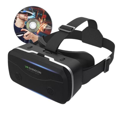 هدست واقعیت مجازی شاینکن Shinecon G15 به همراه سی دی dvd پکیج بازی‌ها و فیلم‌های واقعیت مجازی VR